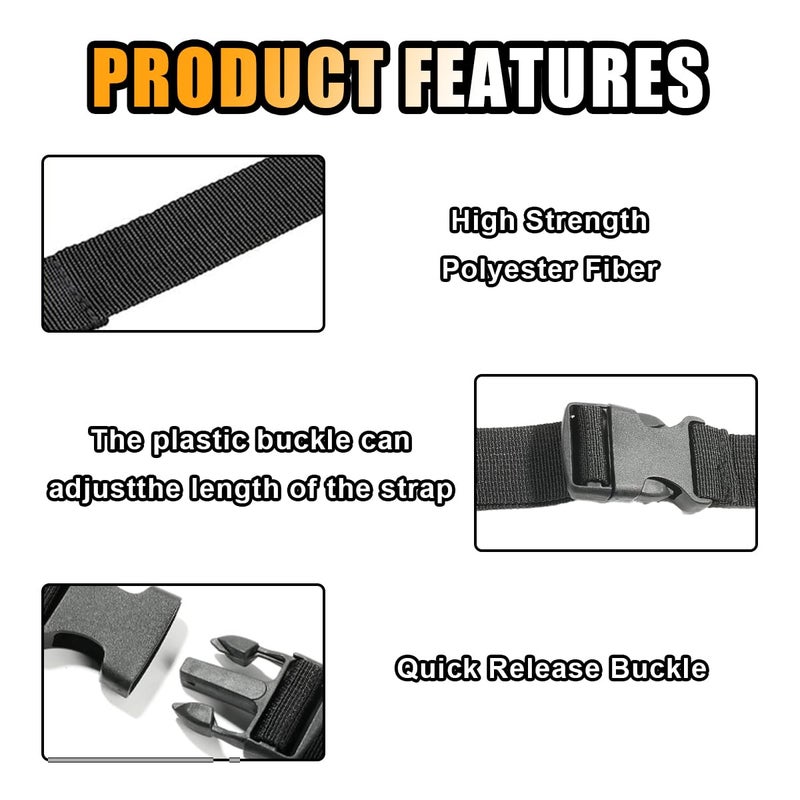 GLSOWEE 39 Inch Car Battery Tie Down Strap  Auto Battery Adjustable Buckle Strap  Trailer Battery Hold Down Strap with Quick Release Buckle  Battery Box Strap for Cars  SUVs  Boats (2 PCS) - Image 4